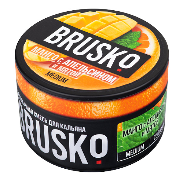Смесь BRUSKO МАНГО С АПЕЛЬСИНОМ И МЯТОЙ (MEDIUM) 250 гр в Петрозаводске