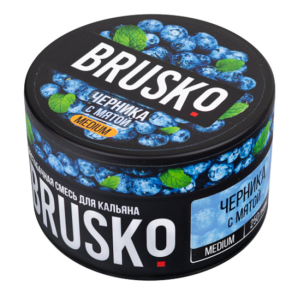Смесь BRUSKO ЧЕРНИКА С МЯТОЙ (MEDIUM) 250 гр в Петрозаводске