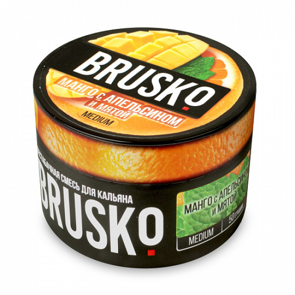 Смесь Brusko Medium Манго апельсин мята 50 грамм в Петрозаводске