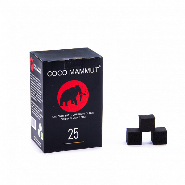Уголь Cocomammut 25мм для кальяна - 1кг (72 шт) в Петрозаводске