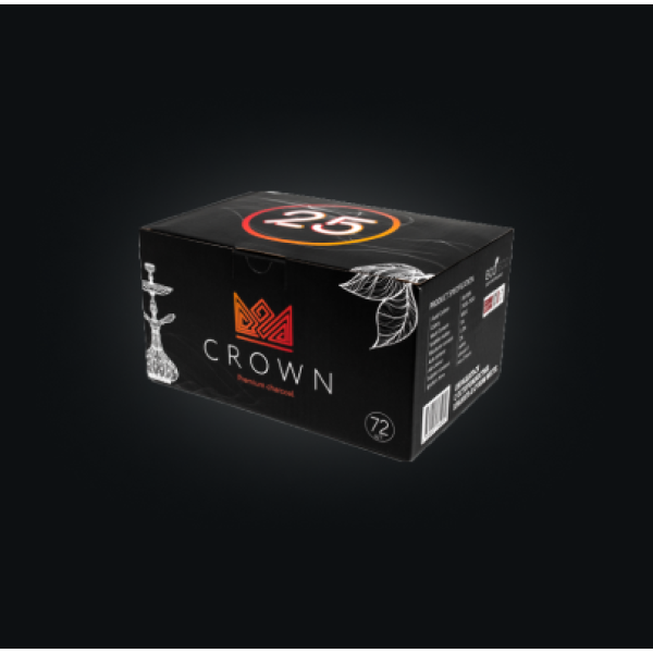 Уголь Crown 25 мм для кальяна (72 шт.) в Петрозаводске