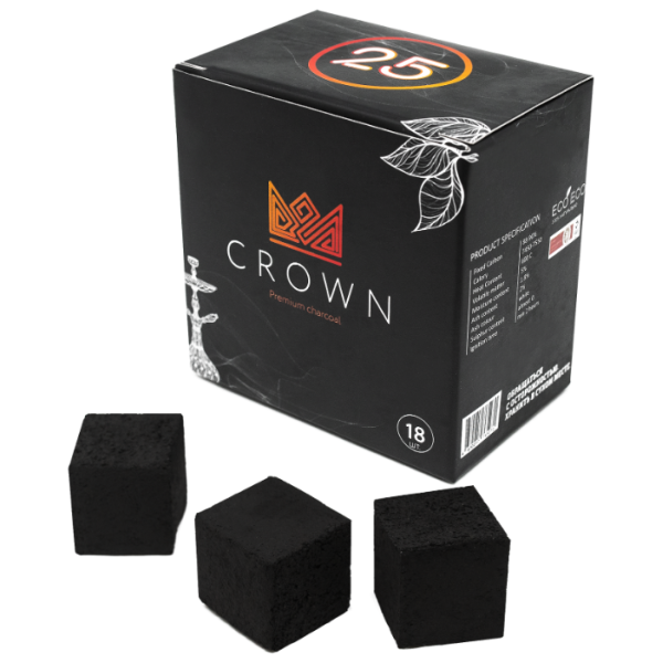 Кокосовый уголь Crown 25мм - 18 шт. в Петрозаводске
