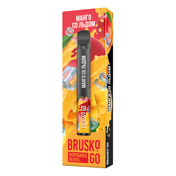 Одноразовая электронная сигарета Brusko Go Манго Со Льдом 800 затяжек в Петрозаводске