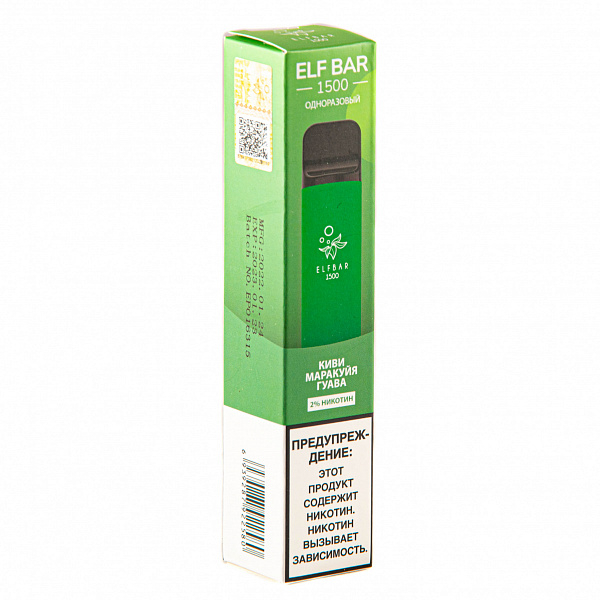 ELFBAR KIWI PASSION FRUIT GUAVA, 1500 тяг в Петрозаводске