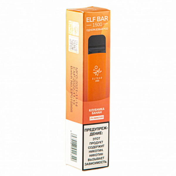 ELFBAR STRAWBERRY BANANA, 1500 тяг в Петрозаводске