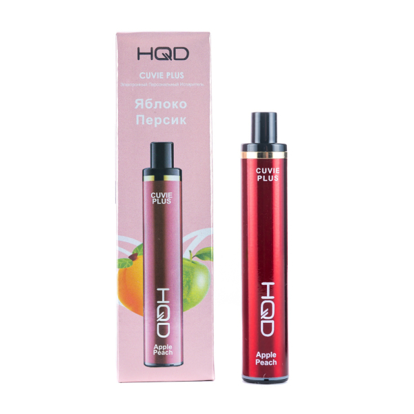 Одноразовая электронная сигарета HQD Cuvie Plus Apple Peach (Яблоко Персик) 1200 затяжек в Петрозаводске