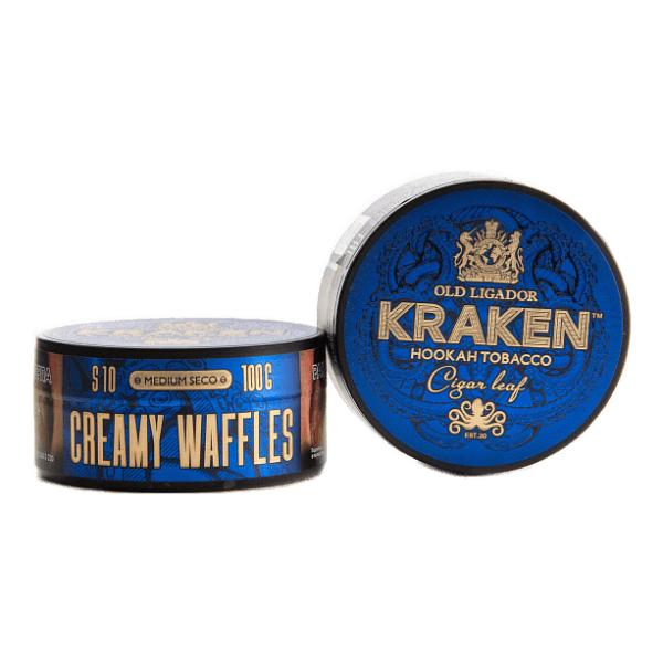 Табак Kraken Medium Seco Creamy Waffles (Сливочные вафли) 100 гр в Петрозаводске