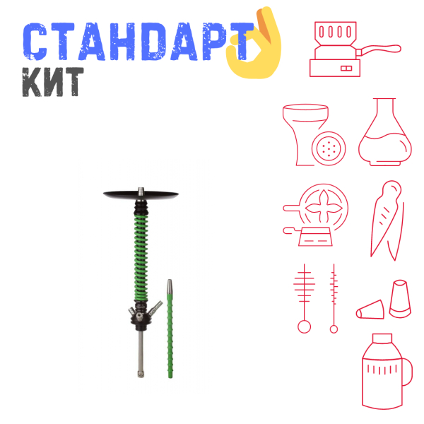 Набор с кальяном  Mamay Customs Coilovers v12 Зеленый/Черный СТАНДАРТ в Петрозаводске