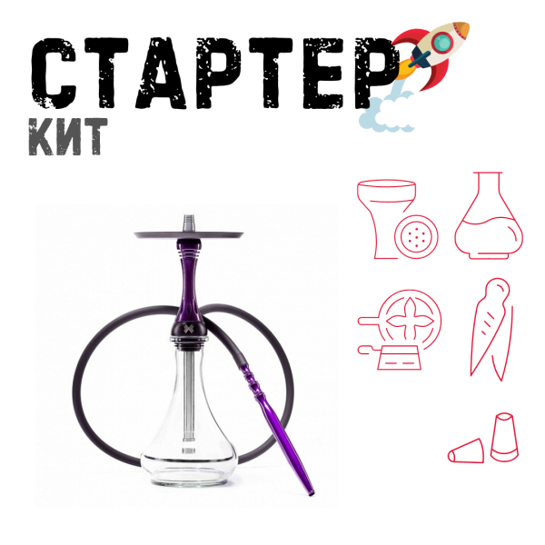 Набор с кальяном  Alpha Hookah X Purple ТОЛЬКО НЕОБХОДИМОЕ в Петрозаводске