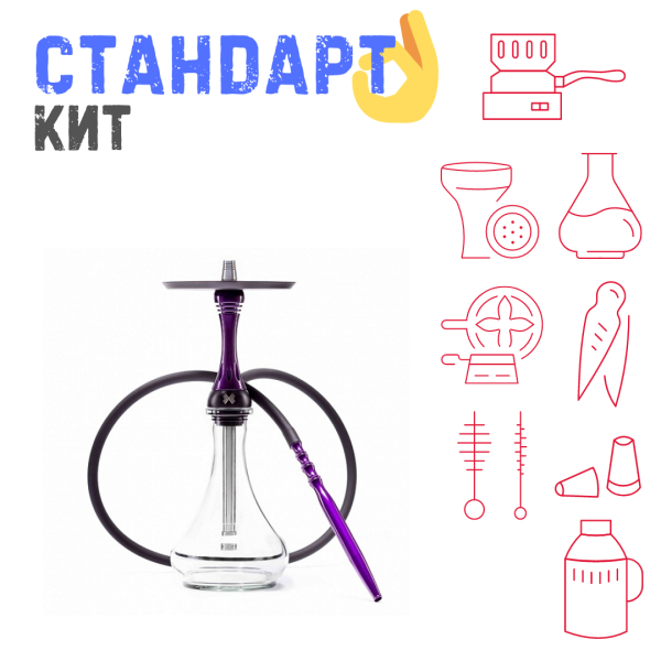 Набор с кальяном  Alpha Hookah X Purple СТАНДАРТ в Петрозаводске