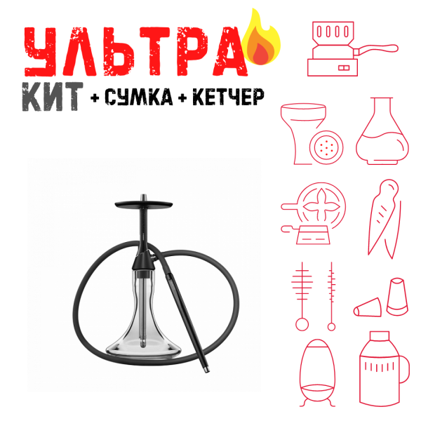 Набор с кальяном  Koress K2 Black Gloss ВСЕ ВКЛЮЧЕНО в Петрозаводске
