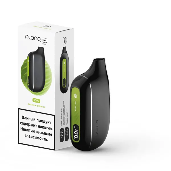 Plonq Max Smart Зеленое Яблоко (8000 Затяжек) 20 Мг в Петрозаводске
