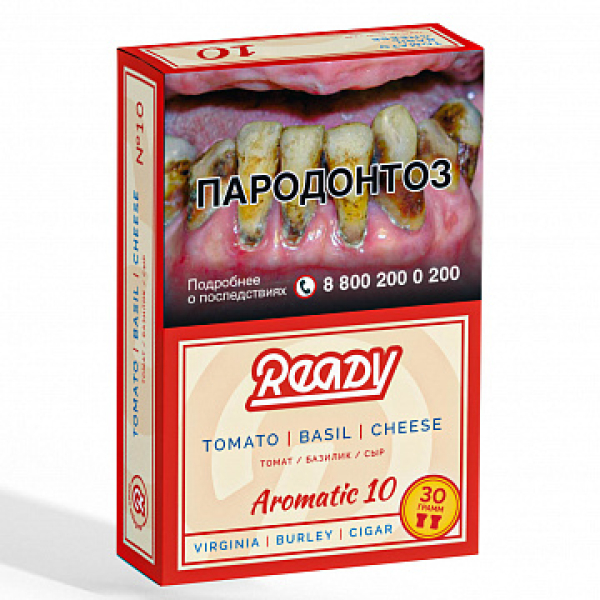 Табак READY №10 TOMATO BASIL CHEESE (Томат Базилик сыр) 30 гр в Петрозаводске