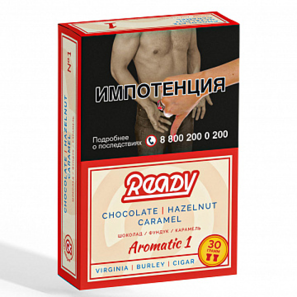 Табак READY №1 CHOCOLATE HAZELNUT CARAMEL (Шоколад Орех Карамель) 30 гр в Петрозаводске