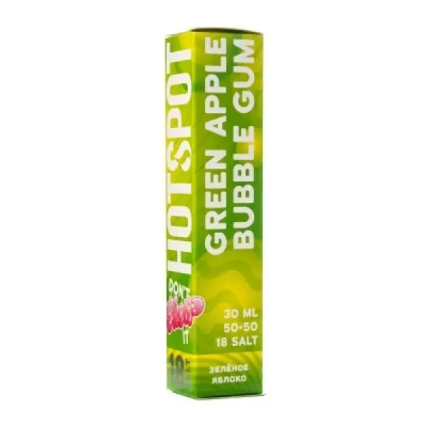 Жидкость HOTSPOT Chow Green Apple Bubble Gum 30 мл в Петрозаводске