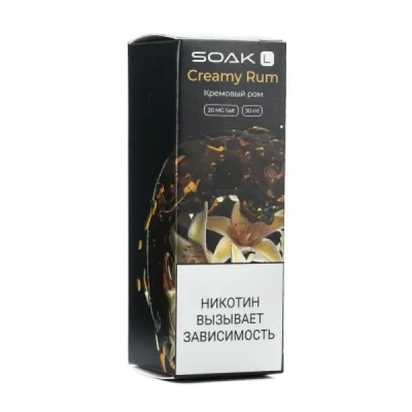 Жидкость SOAK L Creamy Rum 30 мл в Петрозаводске