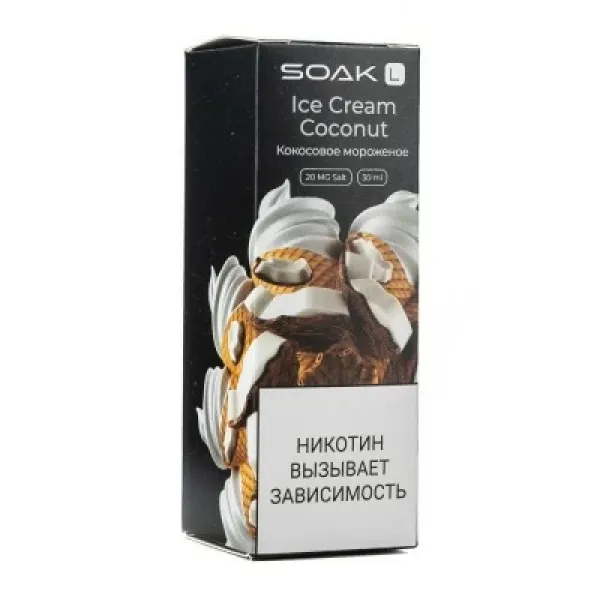 Жидкость SOAK L Ice Cream Coconut 30 мл в Петрозаводске