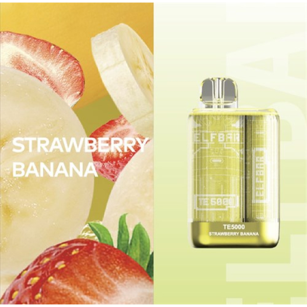 Elfbar TE5000 Strawberry Banana, 5000 тяг в Петрозаводске