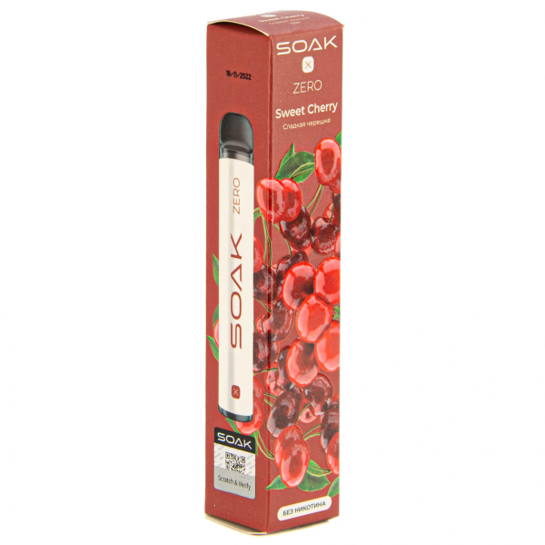 SOAK X ZERO Sweet cherry 1500 затяжек (без никотина) в Петрозаводске