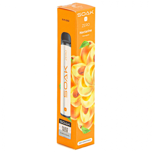 SOAK X ZERO Nectarine 1500 затяжек (без никотина) в Петрозаводске