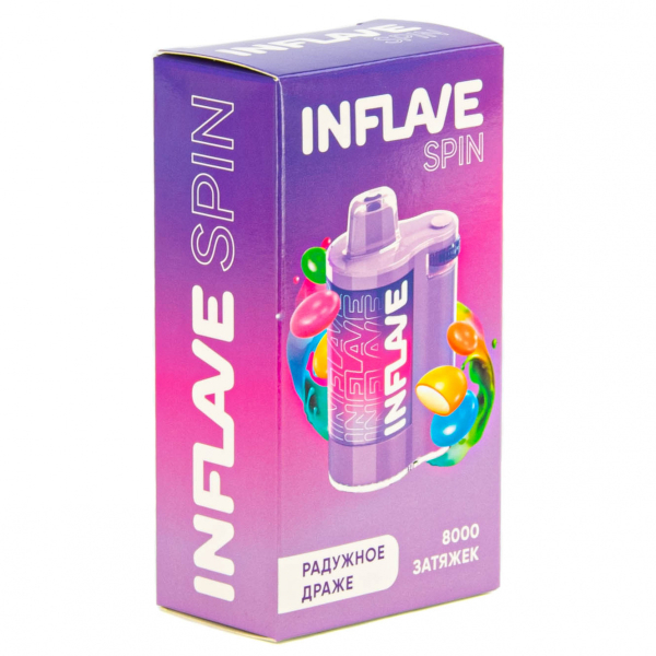 INFLAVE SPIN Радужное драже (8000 затяжек) в Петрозаводске