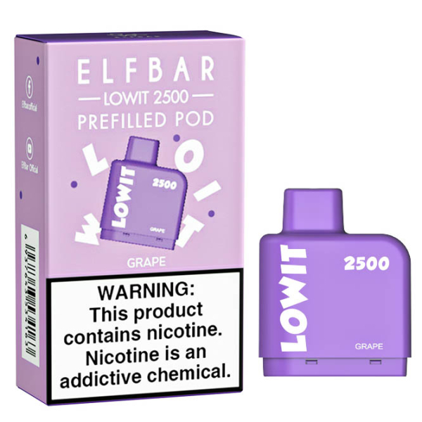 Картридж Elf Bar Lowit 2500 20 мг, 6 мл (Grape) в Петрозаводске