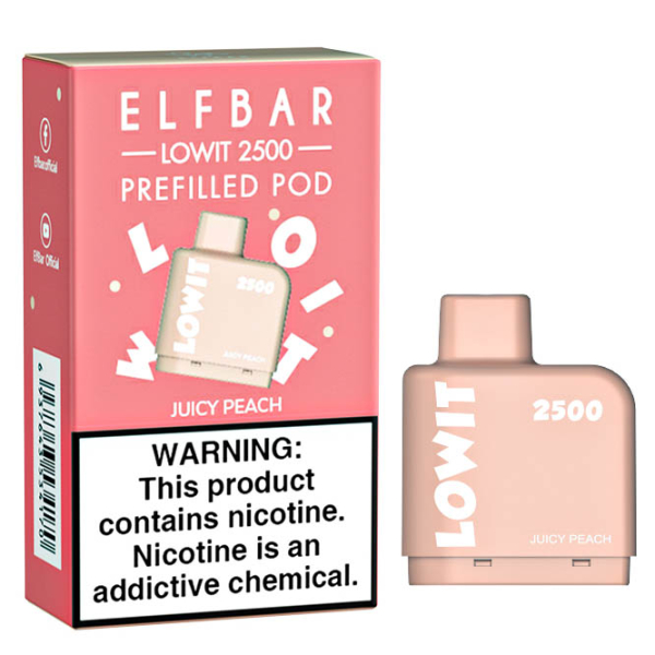 Картридж Elf Bar Lowit 2500 20 мг, 6 мл (Juicy Peach) в Петрозаводске