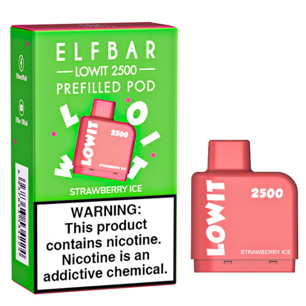 Картридж Elf Bar Lowit 2500 20 мг, 6 мл (Strawberry Ice) в Петрозаводске
