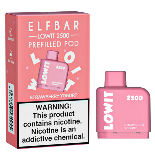 Картридж Elf Bar Lowit 2500 20 мг, 6 мл (Strawberry Yogurt) в Петрозаводске