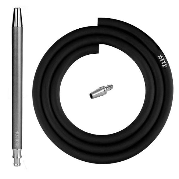 Hoob Smpl Xl Шланг Комплект Black (Черный Шланг, Мундштук, Коннектор Plug) в Петрозаводске