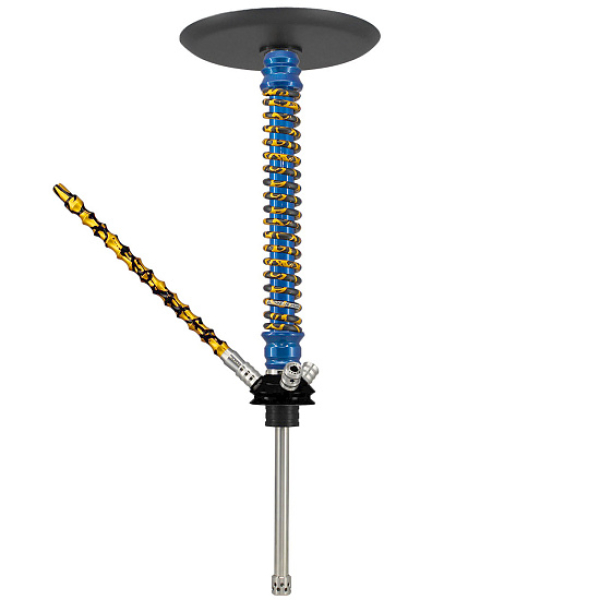 Кальян Mamay Custom V3 №12 Coilovers Голубой Золотой Сплеш  в Петрозаводске