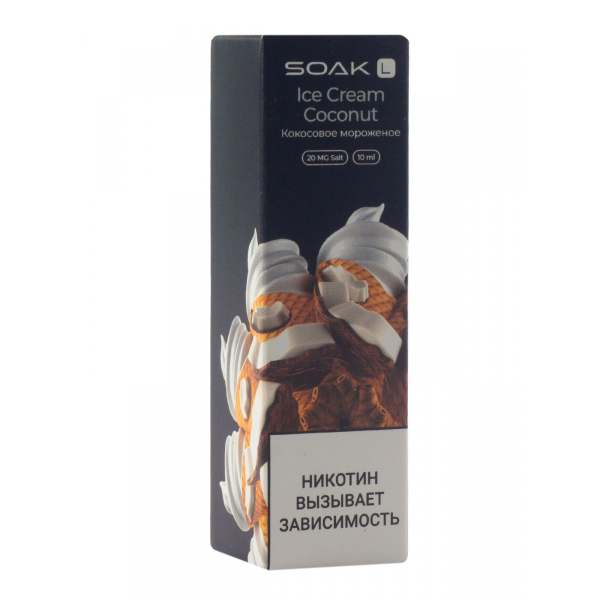 Жидкость Soak Ice Cream Coconut 10 Мл 2 Мг в Петрозаводске