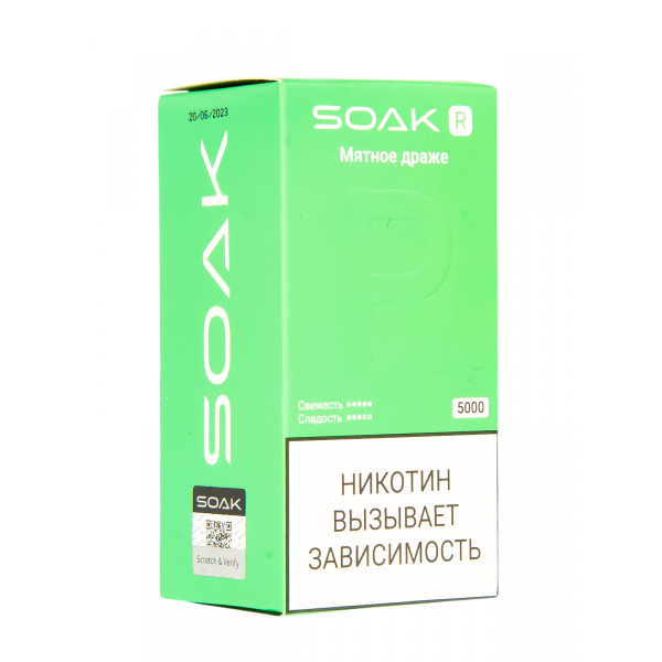Soak R Мятное Драже 5000 Затяжек в Петрозаводске