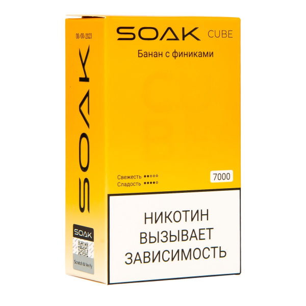 Soak Cube Банан С Финиками 7000 Затяжек в Петрозаводске