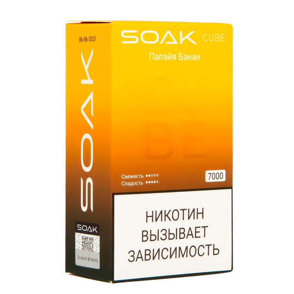 Soak Cube Папайя Банан 7000 Затяжек в Петрозаводске