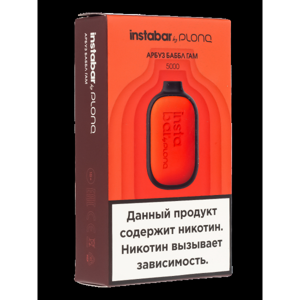 Plonq Instabar Арбуз Баббл Гам (5000 Затяжек) 20 Мг в Петрозаводске