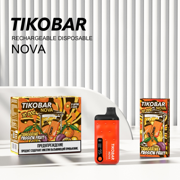 Электронка Tikobar Nova Мандарин Маракуйя 10000 Затяжек в Петрозаводске