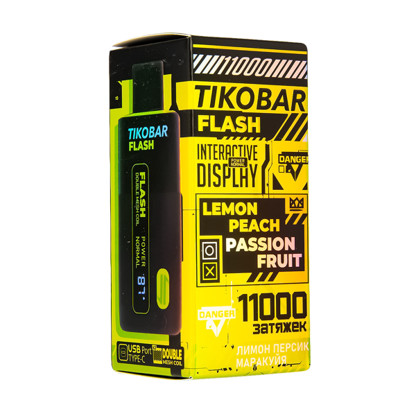 Электронка Tikobar Flash Лимон Персик Маракуйя 11000 Затяжек в Петрозаводске