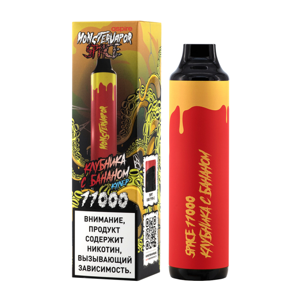 Электронка Monstervapor Space Клубника И Банан (11000 Затяжек) в Петрозаводске