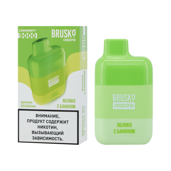 Электронка Brusko Longparty Яблоко И Банан (9000 Затяжек) в Петрозаводске