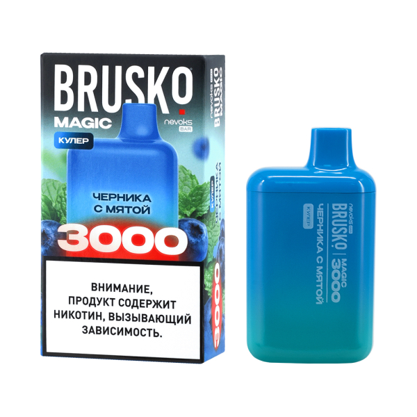 Электронка Brusko Magic Черника С Мятой (3000 Затяжек) в Петрозаводске