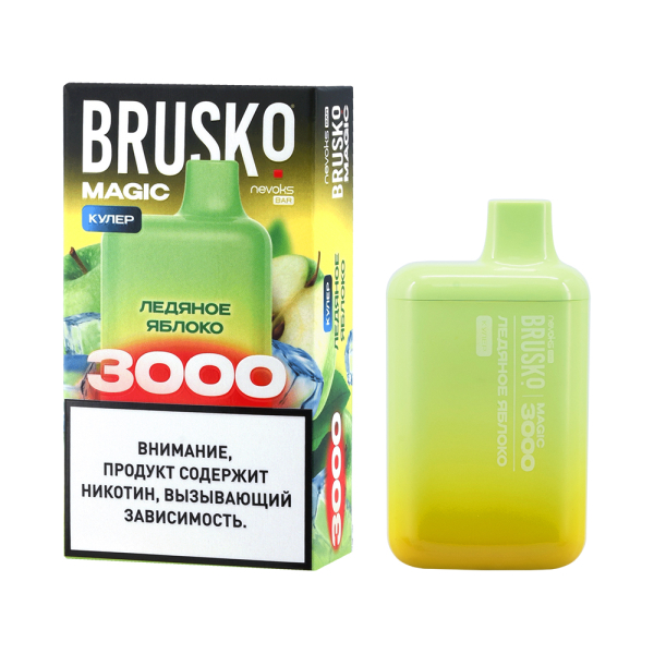 Электронка Brusko Magic Ледяное Яблоко (3000 Затяжек) в Петрозаводске