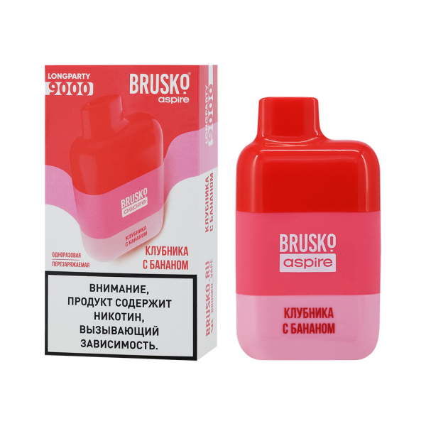 Электронка Brusko Longparty Клубника И Банан (9000 Затяжек) в Петрозаводске