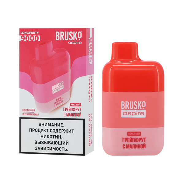 Электронка Brusko Longparty Грейпфрут И Малина (9000 Затяжек) в Петрозаводске