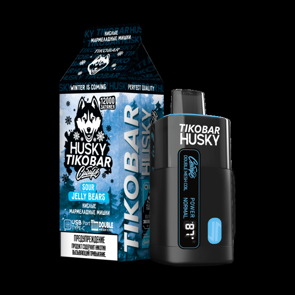 Электронка Tikobar Husky Сибирь Кислые Мармеладные Мишки 12000 Затяжек в Петрозаводске