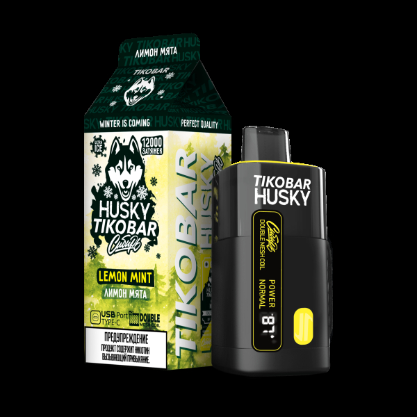 Электронка Tikobar Husky Сибирь Лимон Мята 12000 Затяжек в Петрозаводске