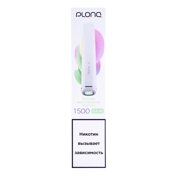 Электронка Plonq Plus Виноградная Жвачка (1500 Затяжек) 20 Мг в Петрозаводске