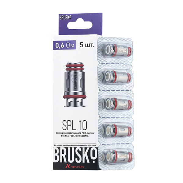 Испаритель Brusko Feelin Spl-10, 0.6 Ом, Упак. 5 Шт в Петрозаводске