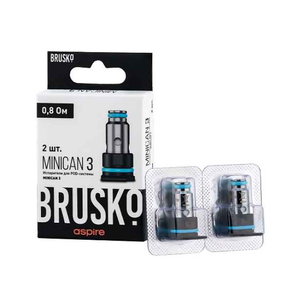 Испаритель Brusko Minican, 3, Af Mesh Coil, 0.8 Ом, Упак. 2 Шт в Петрозаводске
