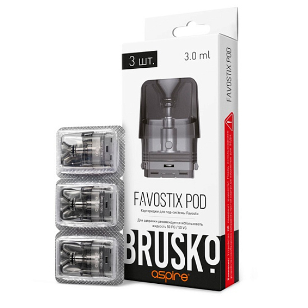 Сменный Картридж Brusko Favostix 0.6 Ом, Упак. 3 Шт в Петрозаводске